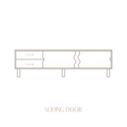 Solid Wood Multimedia Console, Tv Stand For Living Room - Malaret - thumbnail 4