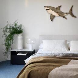 Reclaimed Wood Shark Wall Art Sustainable Handmade Sculpture - thumbnail 2