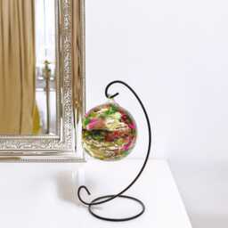 Abstract Spring Bloom - Nature Inspired Hand Painted Glass Candle Holder - thumbnail 4