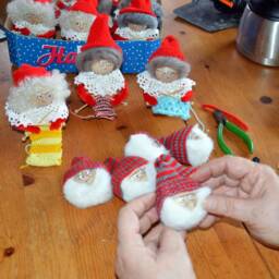Santa Claus On School Bench, Christmas Decoration, St. Nicholas, Julenisser - thumbnail 2