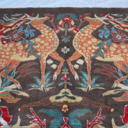 5x7 Ft Pictorial Afghan Luxury Kazak Rug, Super Medallion New Geometric Rug, Hand Knotted Carpet, Rug For Living Room - thumbnail 3
