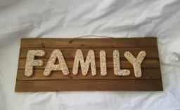 Seashell Family Sign, Coastal Cottage Wall Decor - thumbnail 1