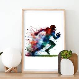 American Football Wall Art - Set Of 3 Posters - Room Decor Prints Boys Bedroom Boy Hanging Artwork - thumbnail 2