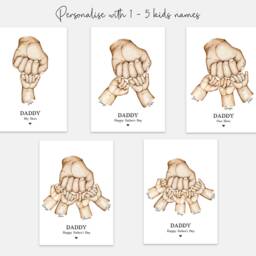 Fathers Day Gifts Personalised, Hand Drawn Dad Gift From Kids, Daddy Birthday, Custom New Print, First For Or Grandad - thumbnail 3