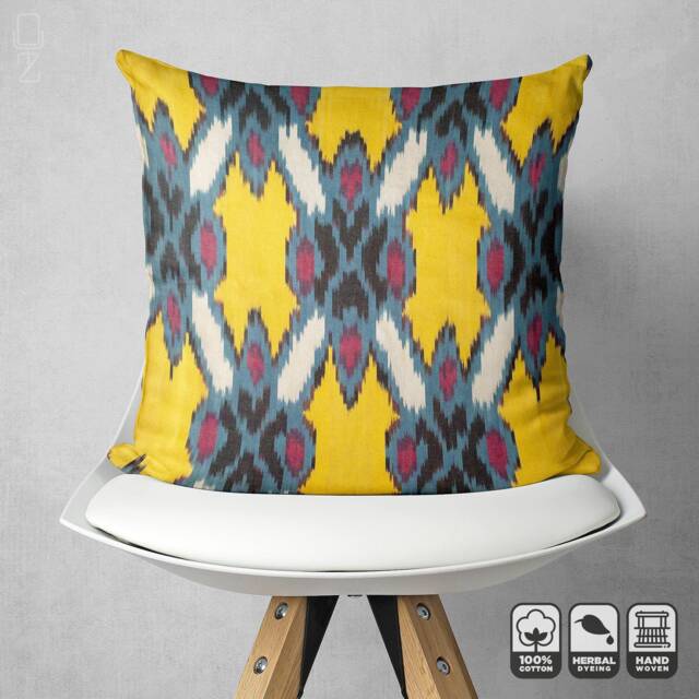 Ikat %100 Cotton Original Handwoven Pillow Cover - 20x20 - image 1