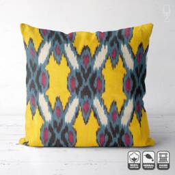 Ikat %100 Cotton Original Handwoven Pillow Cover - 20x20 - thumbnail 2