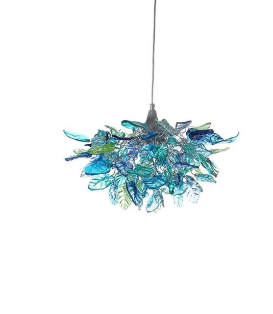 Unique Chandelier With Sea Color Flowers & Leaves, For Dining Room, Hall Or Bedroom - image 1