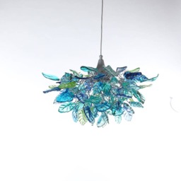 Unique Chandelier With Sea Color Flowers & Leaves, For Dining Room, Hall Or Bedroom - thumbnail 3