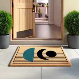 Modern Pattern Doormat, Bold Welcome Mat, Fun Front Door Statement Entryway Rug, Housewarming Gift, Home Decor, Gift For Her - thumbnail 1