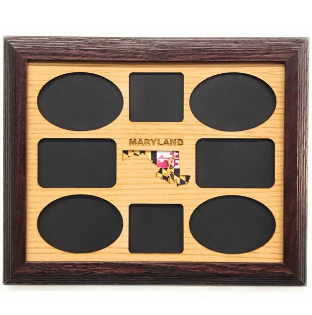 Maryland State Picture Frame - 11x14 Holds 8 Photos Gift For Traveler, Gift, Decor, Travel - image 1