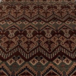 9x12 Wool Rug Hand Knotted, Ikat Design Rug, Soft Pile #2372 - 275x365 cms - thumbnail 3