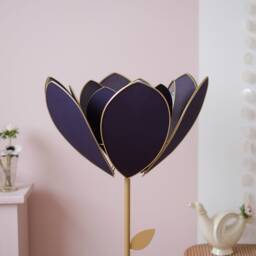 Double Flower Floor Lamp & Lampshade - Midnight Blue - thumbnail 3