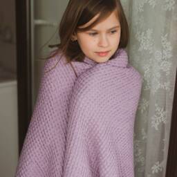 Lavender 100% Natural Linen Waffle Throw Blanket /Linen Bed Cinnamon Color/stonewashed Flax Throw - thumbnail 2