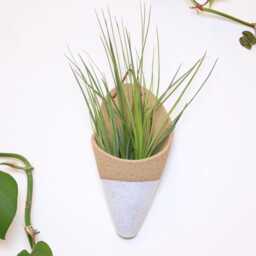 Ceramic Wall Planter, Large Cone By Carter + Rose - thumbnail 3