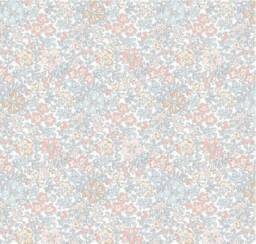 Liberty London Floral Crib Sheet Baby Bedding, Blue, Pink, Peach - thumbnail 1