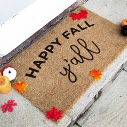 Happy Fall Y'all - Custom Welcome Door Mat Seasonal Doormat Autumn Decor Home Halloween Bespoke Gifts - thumbnail 2