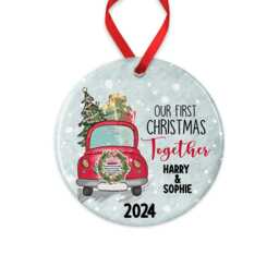 Our First Christmas Together 2025, Custom Personalised Bauble, New Couples Gift, 1st Xmas Boyfriend Girlfriend Ceramic Keepsake - thumbnail 3