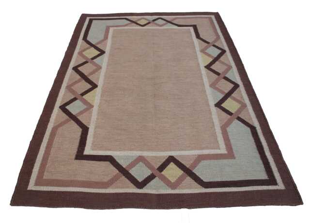 Handwoven Swedish Kilim Rug Scandinavian Flatweave, Wool & Cotton - image 1