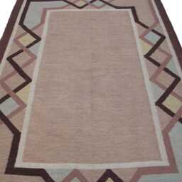 Handwoven Swedish Kilim Rug Scandinavian Flatweave, Wool & Cotton - thumbnail 3