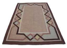 Handwoven Swedish Kilim Rug Scandinavian Flatweave, Wool & Cotton - thumbnail 1