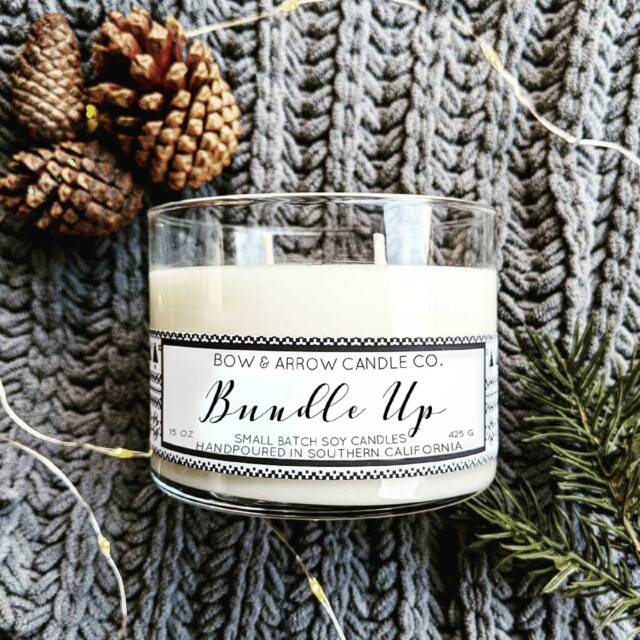 Cinnamon, Clove, Vanilla Scented 15 Oz Soy Candle - Winter Cinnamon Wax Gift Idea Clove Christmas - image 1