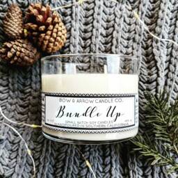 Cinnamon, Clove, Vanilla Scented 15 Oz Soy Candle - Winter Cinnamon Wax Gift Idea Clove Christmas - thumbnail 1
