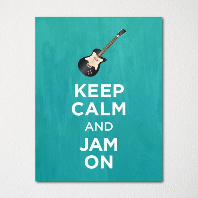 Keep Calm & Rock On - Fine Art Print Choice Of Color Purchase 3 Receive 1 Free Custom Prints Available - image 1