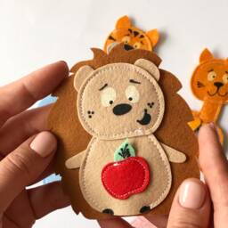 Finger Animals, Quiet Toys Felt Puppets Felt Animals Toddler Montessori Children - thumbnail 3
