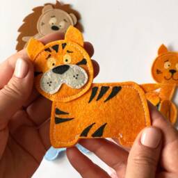 Finger Animals, Quiet Toys Felt Puppets Felt Animals Toddler Montessori Children - thumbnail 4