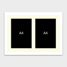 A4 Picture Frame To Hold 2 Photos in A White Wooden - thumbnail 2