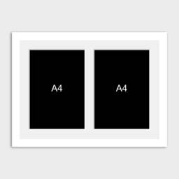 A4 Picture Frame To Hold 2 Photos in A White Wooden - thumbnail 1