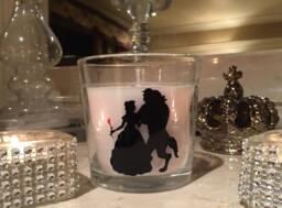 Beauty & The Beast Candle. Valentines Day, Wedding, Birthday, Mothers Anniversary - thumbnail 1