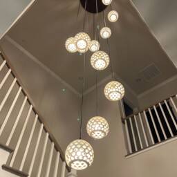 Patterned Light Peek Ceramic Pendant Lamp, Warm Plug-In Ambient Lighting - Naaya Scala - thumbnail 2