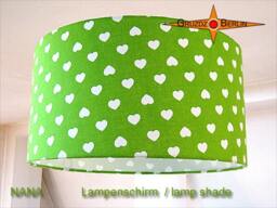 Green Children's Lampshade With Hearts Nana ?? 40 cm