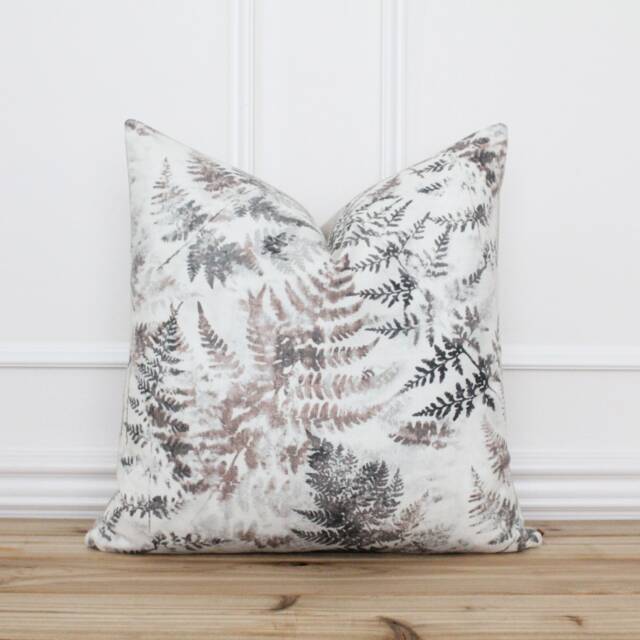 Fern Pillow Cover Spring Farmhouse Traditional Designer Neutral Throw Handmade - Harper - image 1
