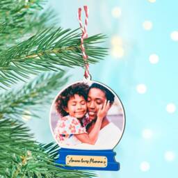 Personalised Snow Globe Photo Christmas Bauble