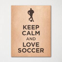 Keep Calm & Love Soccer - Fine Art Print Choice Of Color Purchase 3 Receive 1 Free Custom Prints Available - thumbnail 2