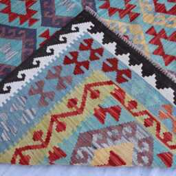 7x10 Chubi Tribal Kilim Rug, Afghan Flatweave Area Brand New Kilim, Maimana Oriental Turkmen Rug For Bedroom, Livingroom - thumbnail 4