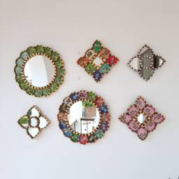 "Peruvian Mirrors ""Greenish Rainbow Collection"