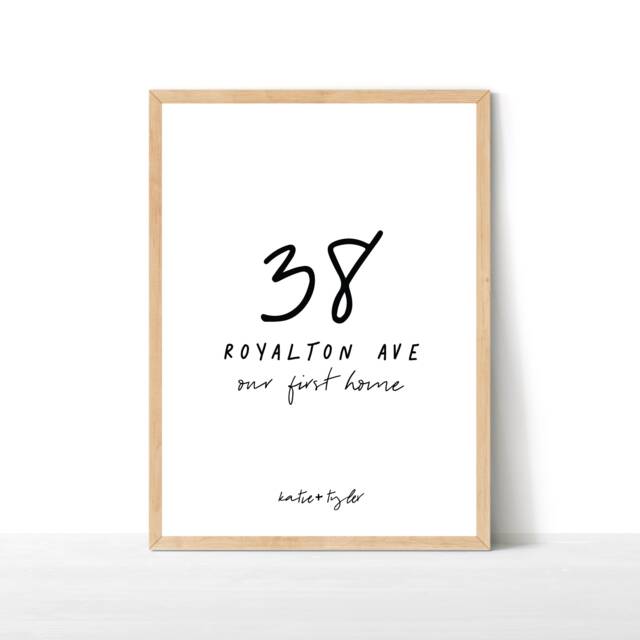 Personalised Couple's Home Print, New Gift, Wedding Engagement Couple Housewarming Gift - image 1