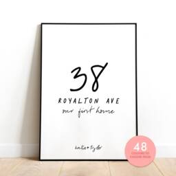Personalised Couple's Home Print, New Gift, Wedding Engagement Couple Housewarming Gift - thumbnail 2