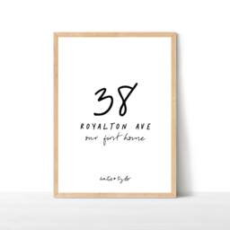 Personalised Couple's Home Print, New Gift, Wedding Engagement Couple Housewarming Gift - thumbnail 1