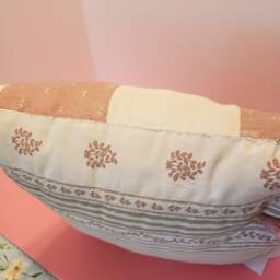 Patchwork Style Decorative Pillow, Square Matelasse Fabric Pillow, European Patchwork 17 X Matelasse Pillow - thumbnail 4