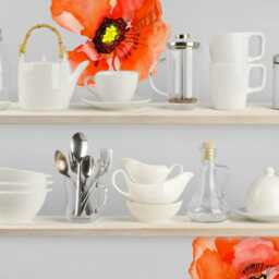 Orange Poppy Wall Decals, Home D??cor, Kitchen Hand-Painted Decals For Walls, Tiles & Furniture, Flower By Easysweethome - thumbnail 3