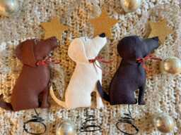 Labrador Christmas Tree Topper // Dog Decor Black Yellow Or Chocolate Lab Felt New Puppy Xmas Gift
