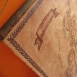 Fantasy British Isles Map - Vintage Style Pull-Down Canvas Wall Art - thumbnail 3