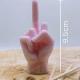 Middle Finger Candle Gift Funny Christmas Handmade Vegan Soy Wax Birthday Hand Gesture Present Joke - thumbnail 3
