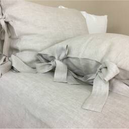 Duvet Cover With Ties -White, Grey, Cream, Pink, Blue, Stripe, Chevron, 40+ Colors, Custom Size, Lovely Bow - thumbnail 2