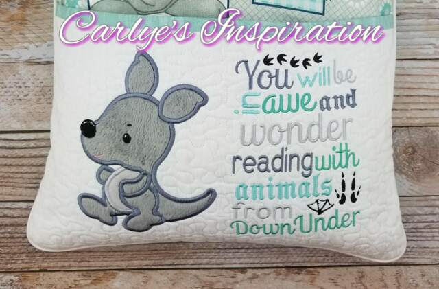 Down Under Bundle Storybook Pillow Designs - 5x7 Design Includes 2 Digital Designs Kangaroo Applique Animals From - image 1