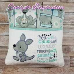 Down Under Bundle Storybook Pillow Designs - 5x7 Design Includes 2 Digital Designs Kangaroo Applique Animals From - thumbnail 2